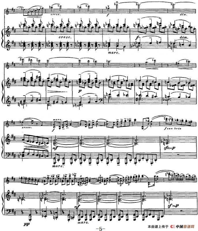 伊萨伊作品集：Mazurka No.3，Op.11（小提琴+钢琴伴奏）