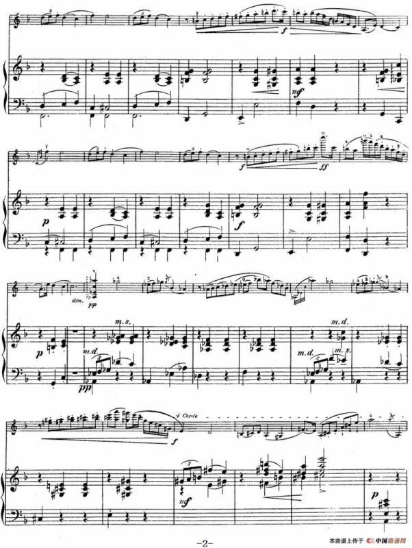 伊萨伊作品集：No.2(Mazurka)（小提琴+钢琴伴奏）