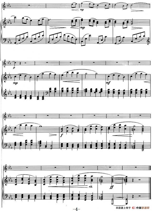 神秘园——挽歌（ELEQIE、小提琴+钢琴伴奏）