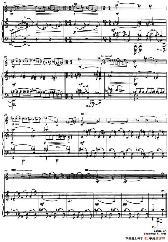 PROMENADE A PIED（小提琴+钢琴伴奏）