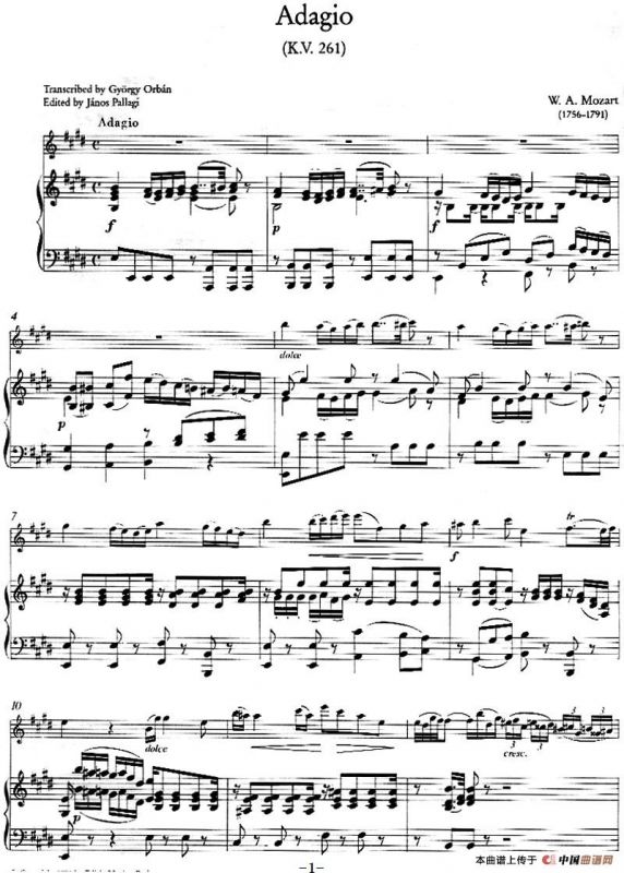 Adagio（小提琴+钢琴伴奏）