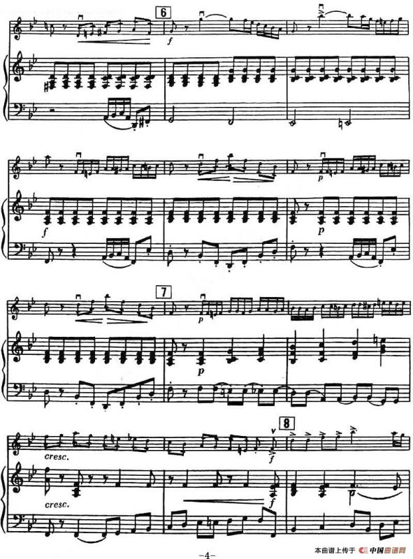 降B大调小奏鸣曲（小提琴+钢琴伴奏）