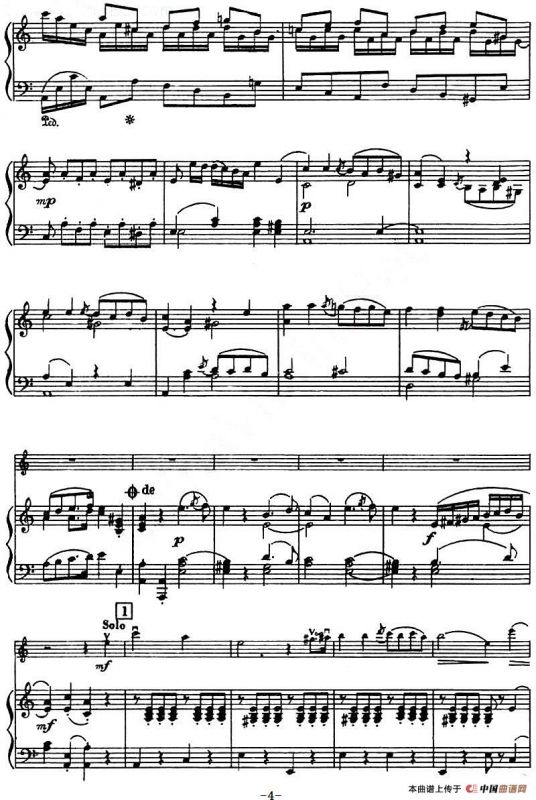 第二十二协奏曲（a小调、小提琴+钢琴伴奏）