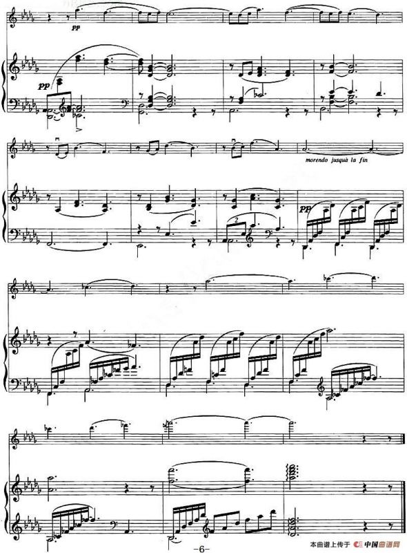 月光（CLAIR DE LUNE、德彪西作曲版、小提琴+钢琴伴奏）