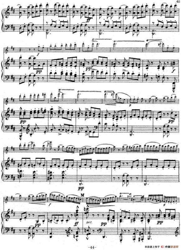 Symphonie Espagnole Op.21，No.5（西班牙交响曲）（小提琴+钢琴伴奏）