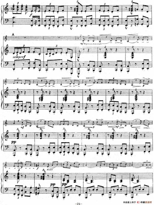 Symphonie EspagnoleOp.21，No.3（西班牙交响曲）（小提琴+钢琴伴奏）