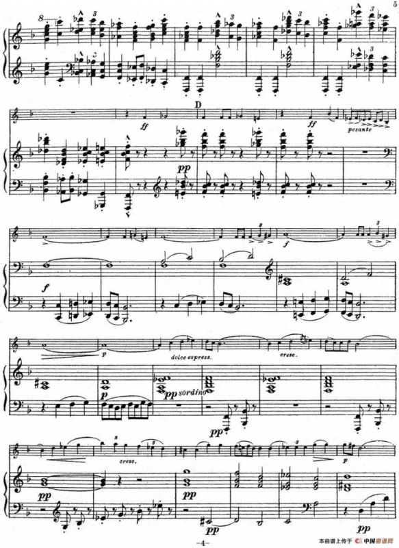 Symphonie Espagnole Op.21，No.1（西班牙交响曲）（小提琴+钢琴伴奏）