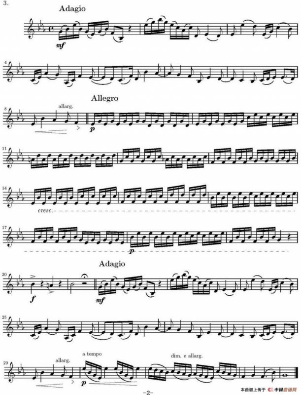 Op.6 VIII. Concerto Grosso（大协奏曲）（四重奏第一小提琴分谱）