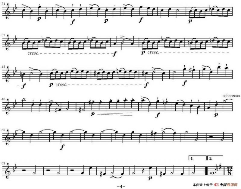 Op.6 VIII. Concerto Grosso（大协奏曲）（四重奏第一小提琴分谱）