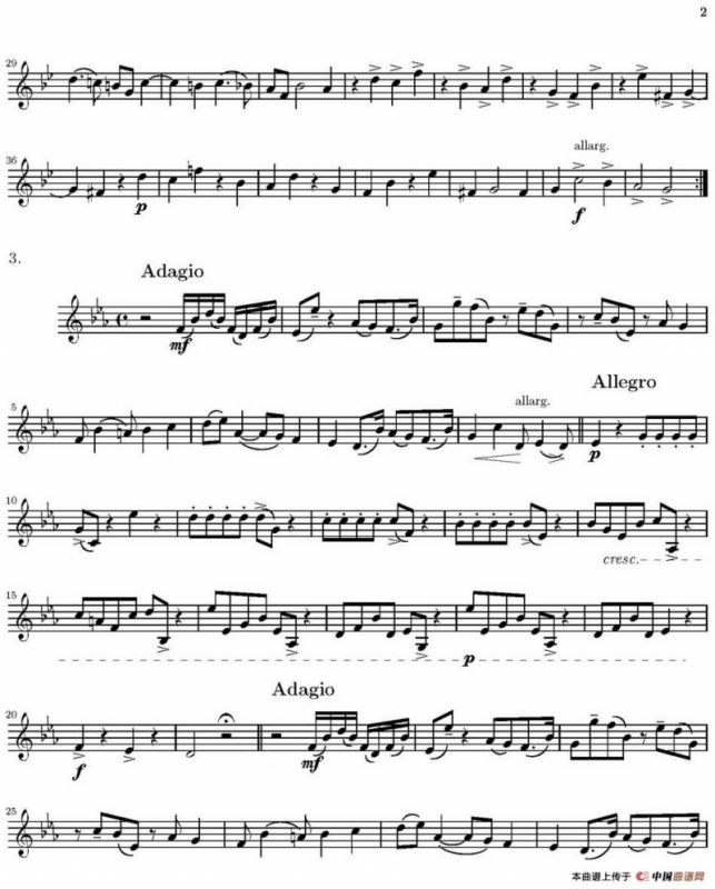 Op.6 VIII. Concerto Grosso（大协奏曲）（四重奏第二小提琴分谱）