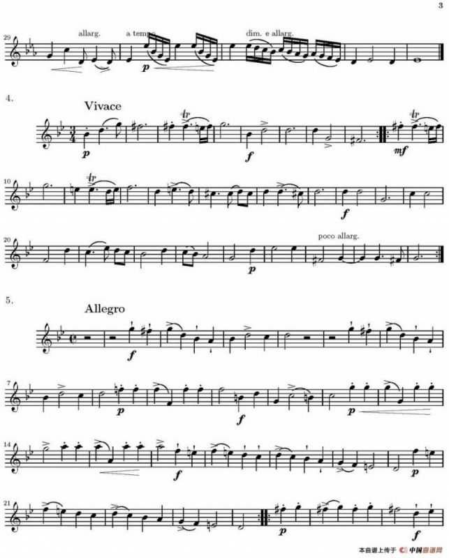 Op.6 VIII. Concerto Grosso（大协奏曲）（四重奏第二小提琴分谱）