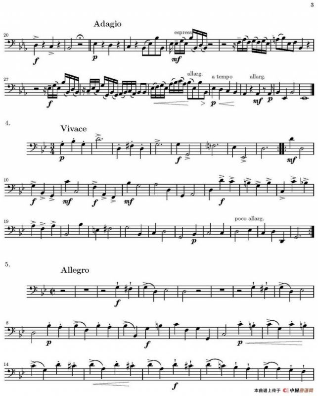 Op.6 VIII. Concerto Grosso（大协奏曲）（四重奏大提琴分谱）