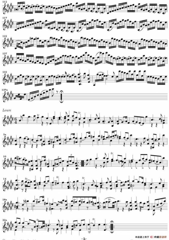 Bach Sonata BWV1006（无伴奏小提琴组曲）