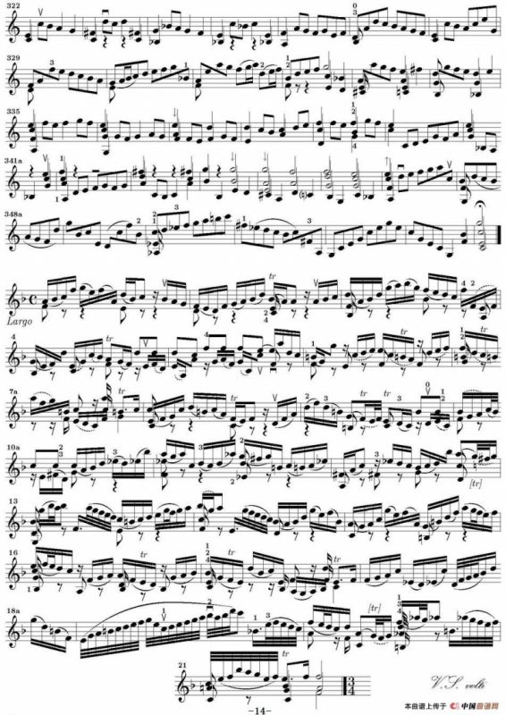 Bach Sonata BWV1005（无伴奏小提琴组曲）