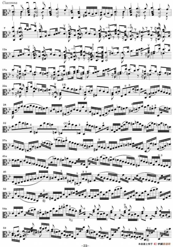 Bach Sonata BWV1004（无伴奏小提琴组曲）