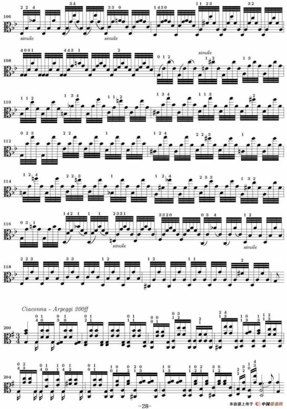 Bach Sonata BWV1004（无伴奏小提琴组曲）