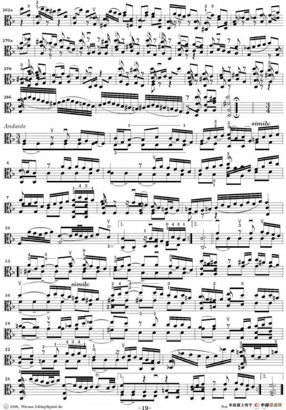 Bach Sonata BWV1003（无伴奏小提琴组曲）