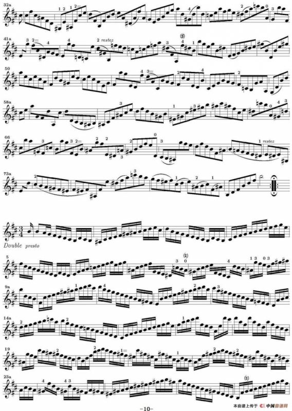 Bach Sonata BWV1002（无伴奏小提琴组曲）