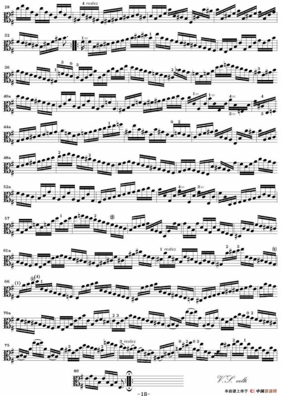 Bach Sonata BWV1002（无伴奏小提琴组曲）