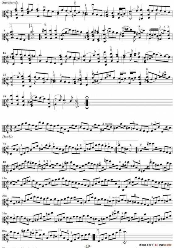 Bach Sonata BWV1002（无伴奏小提琴组曲）