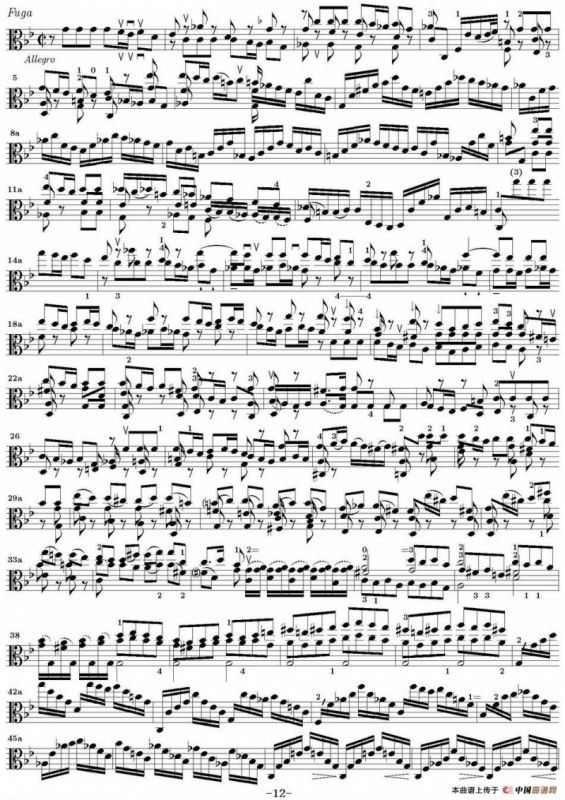 Bach Sonata BWV1001（无伴奏小提琴组曲）