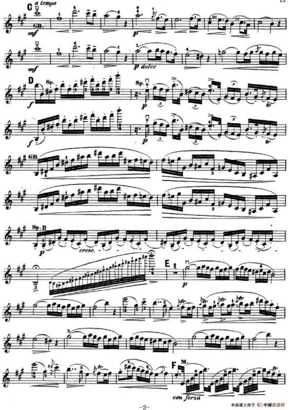 Rode Concerto No.7 in A Major（小提琴分谱）