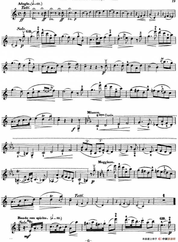 Rode Concerto No.7 in A Major（小提琴分谱）