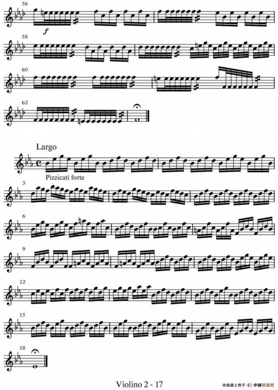 All parts of Winter（四季·冬天）（第二小提琴分谱）