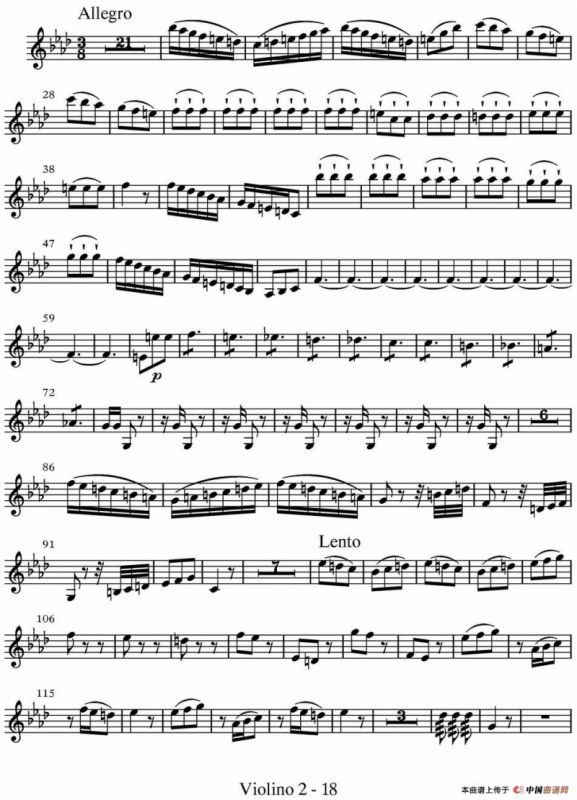 All parts of Winter（四季·冬天）（第二小提琴分谱）