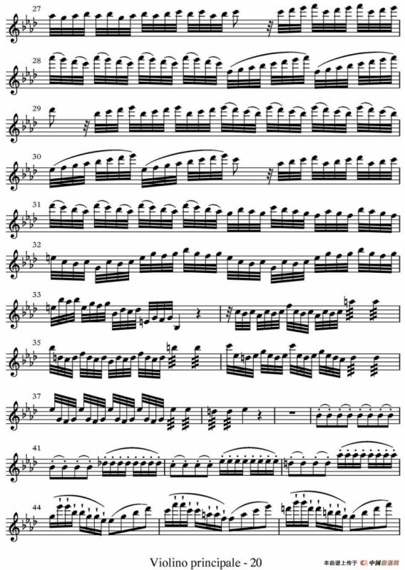 All parts of Winter（四季·冬天）（主奏小提琴分谱）