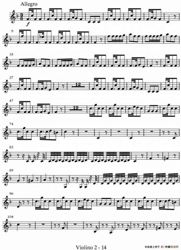 All parts of Autumn（四季·秋天）（第二小提琴分谱）