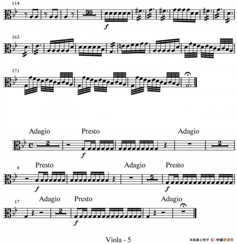 All parts of Summer（四季·夏天）（中提琴分谱）