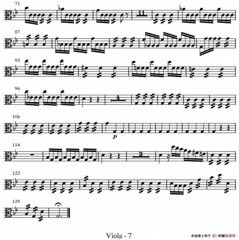 All parts of Summer（四季·夏天）（中提琴分谱）