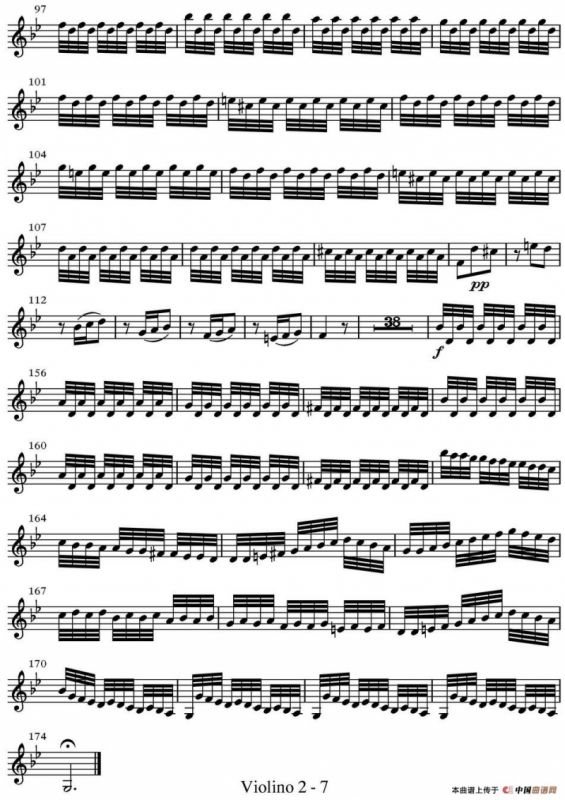 All parts of Summer（四季·夏天）（第二小提琴分谱）