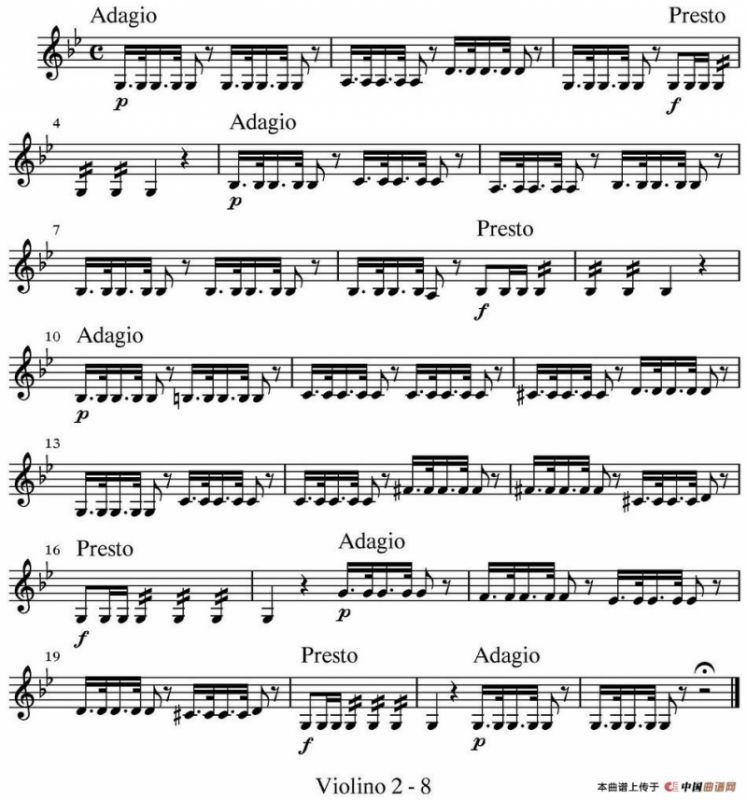 All parts of Summer（四季·夏天）（第二小提琴分谱）