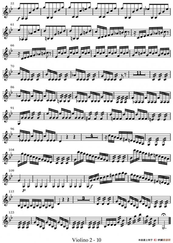 All parts of Summer（四季·夏天）（第二小提琴分谱）