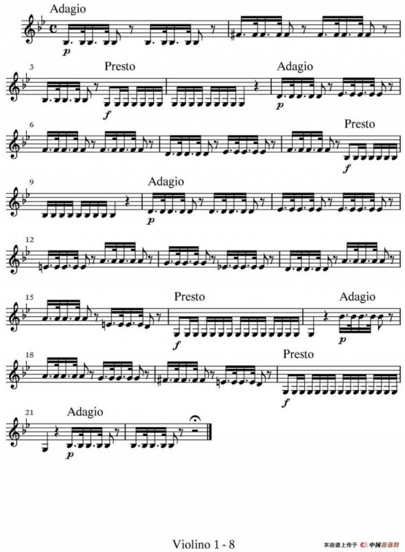 All parts of Summer（四季·夏天）（第一小提琴分谱）