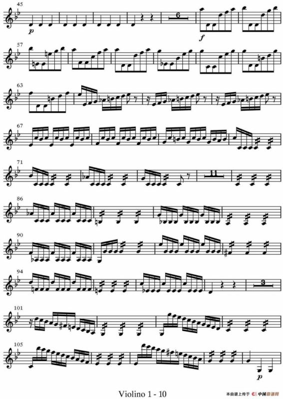 All parts of Summer（四季·夏天）（第一小提琴分谱）