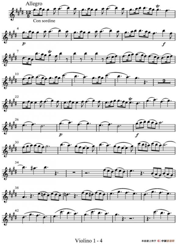 All parts of Spring（四季·春天）（第一小提琴分谱）