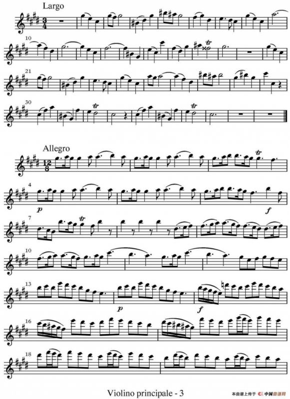 All parts of Spring（四季·春天）（主奏小提琴分谱）