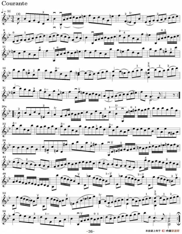 Six Suite Violincello Solo senza Basso（Suite IV）（6首无伴奏大提琴组曲·Ⅳ）