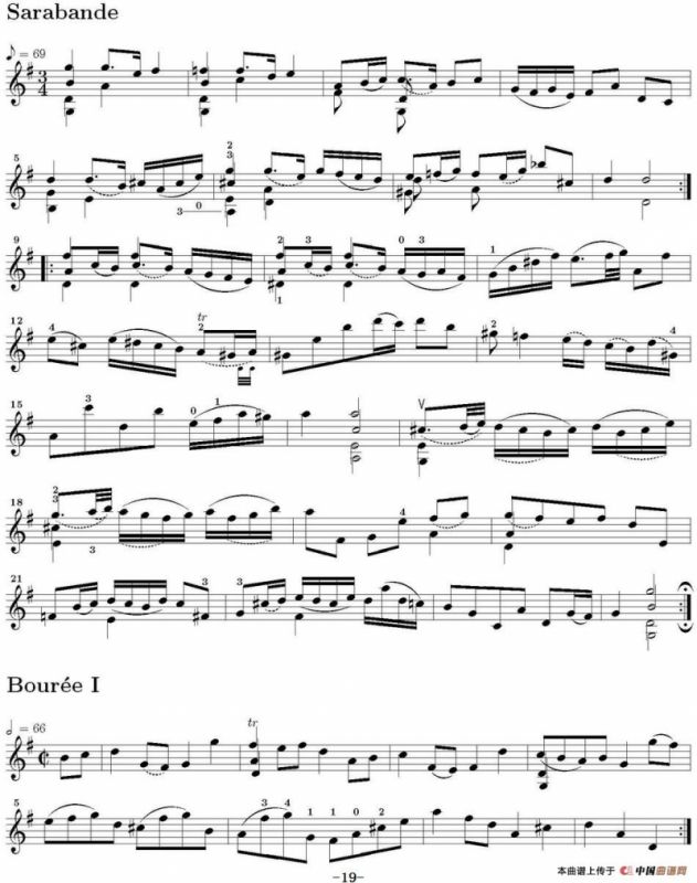 Six Suite Violincello Solo senza Basso（Suite III）（6首无伴奏大提琴组曲·Ⅲ）