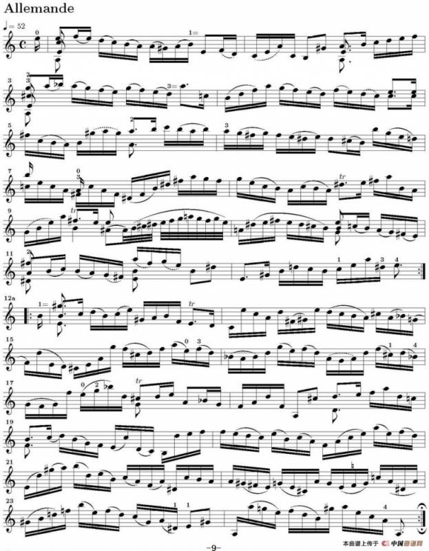 Six Suite Violincello Solo senza Basso（Suite II）（6首无伴奏大提琴组曲·Ⅱ）