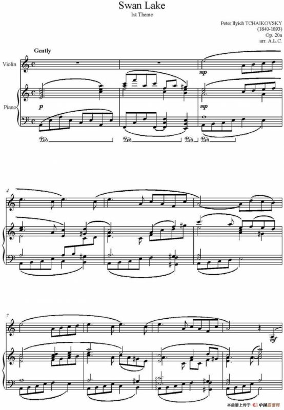 Swan Lake（天鹅湖）（小提琴+钢琴伴奏）