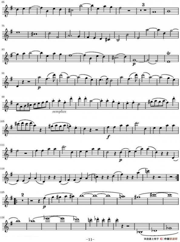 String Quartet KV.387（弦乐四重奏第一小提琴分谱）