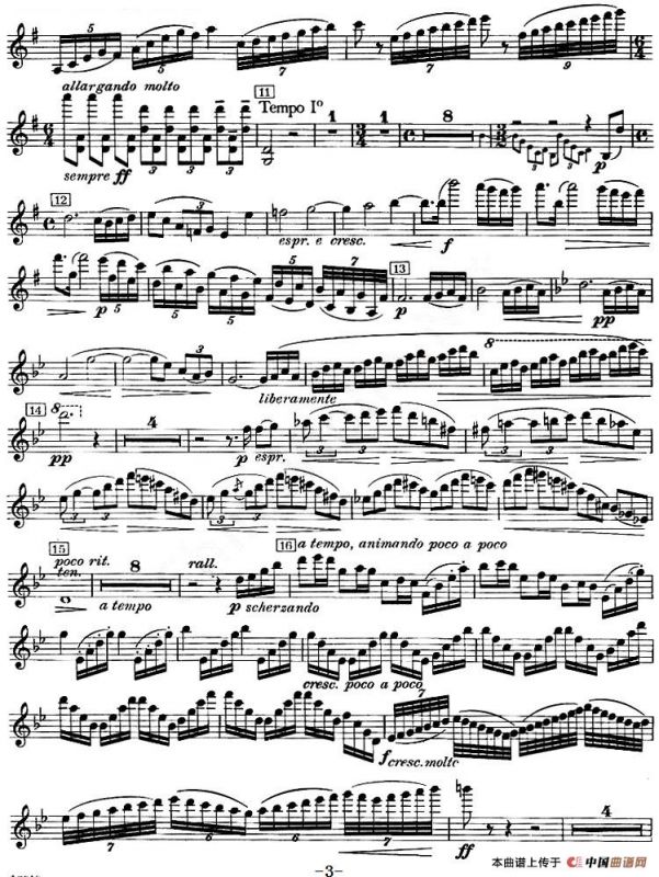 CONCERTO FOR VIOLIN AND ORCHESTRA Op.14（小提琴和交响乐协奏曲·小提琴分谱）