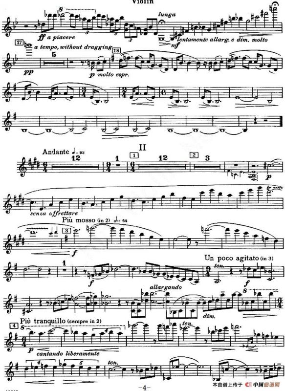 CONCERTO FOR VIOLIN AND ORCHESTRA Op.14（小提琴和交响乐协奏曲·小提琴分谱）