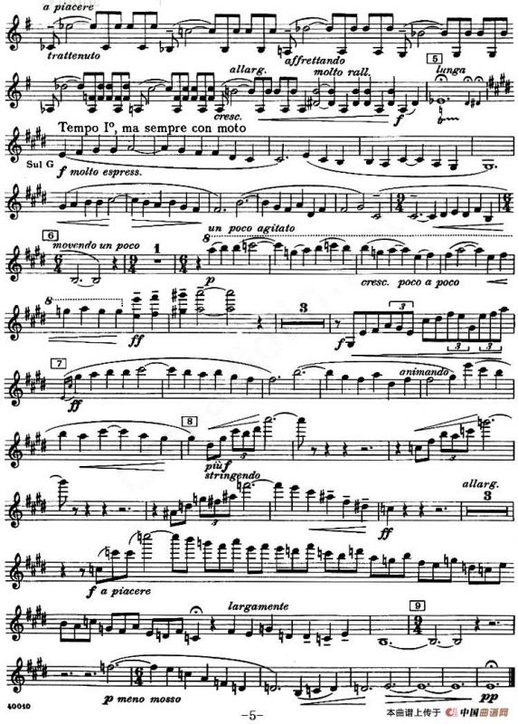 CONCERTO FOR VIOLIN AND ORCHESTRA Op.14（小提琴和交响乐协奏曲·小提琴分谱）