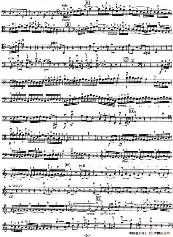 C大调小提琴协奏曲 Op.56（大提琴分谱）