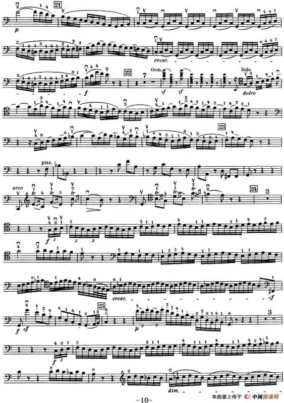 C大调小提琴协奏曲 Op.56（大提琴分谱）